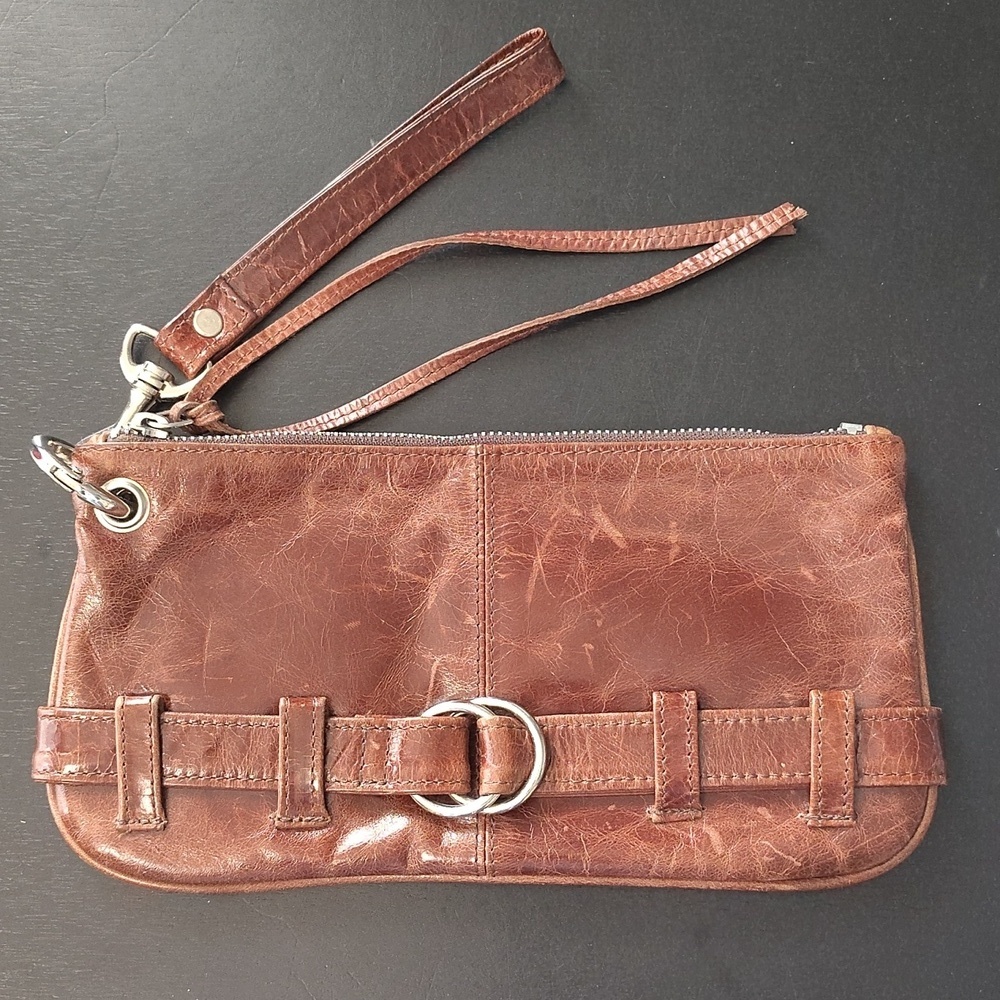 Latico Leather Wristlet 10x5 Brown